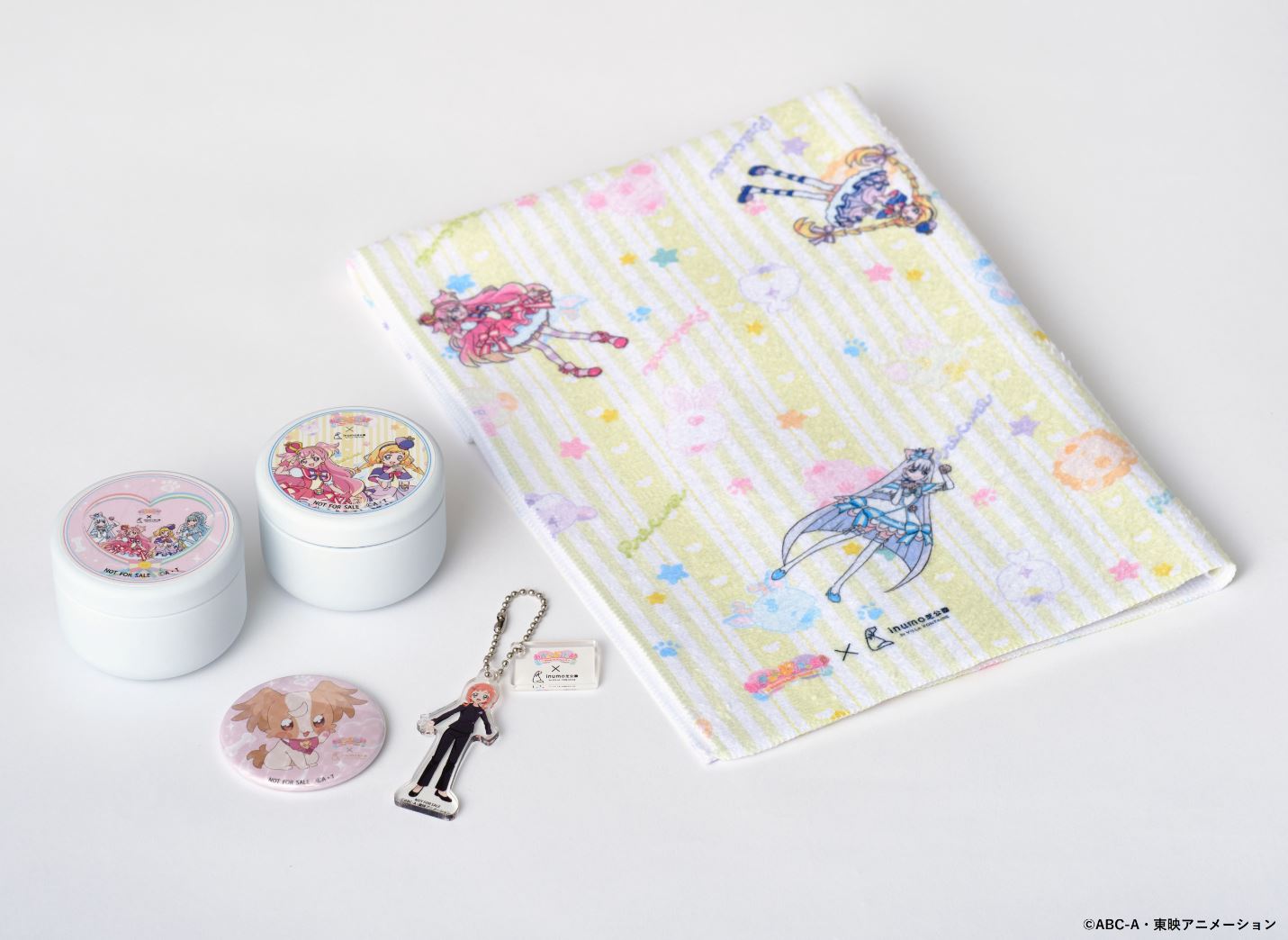 初コラボ！『わんだふるぷりきゅあ！』とのコラボルーム、コラボ わんだふるぷりきゅあinumo限定 いろはキーホルダーこむぎ缶バッジ
