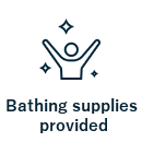 Bathing supplies provided
