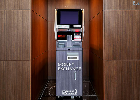 Currency exchange machine and ATM (Seven Bank)