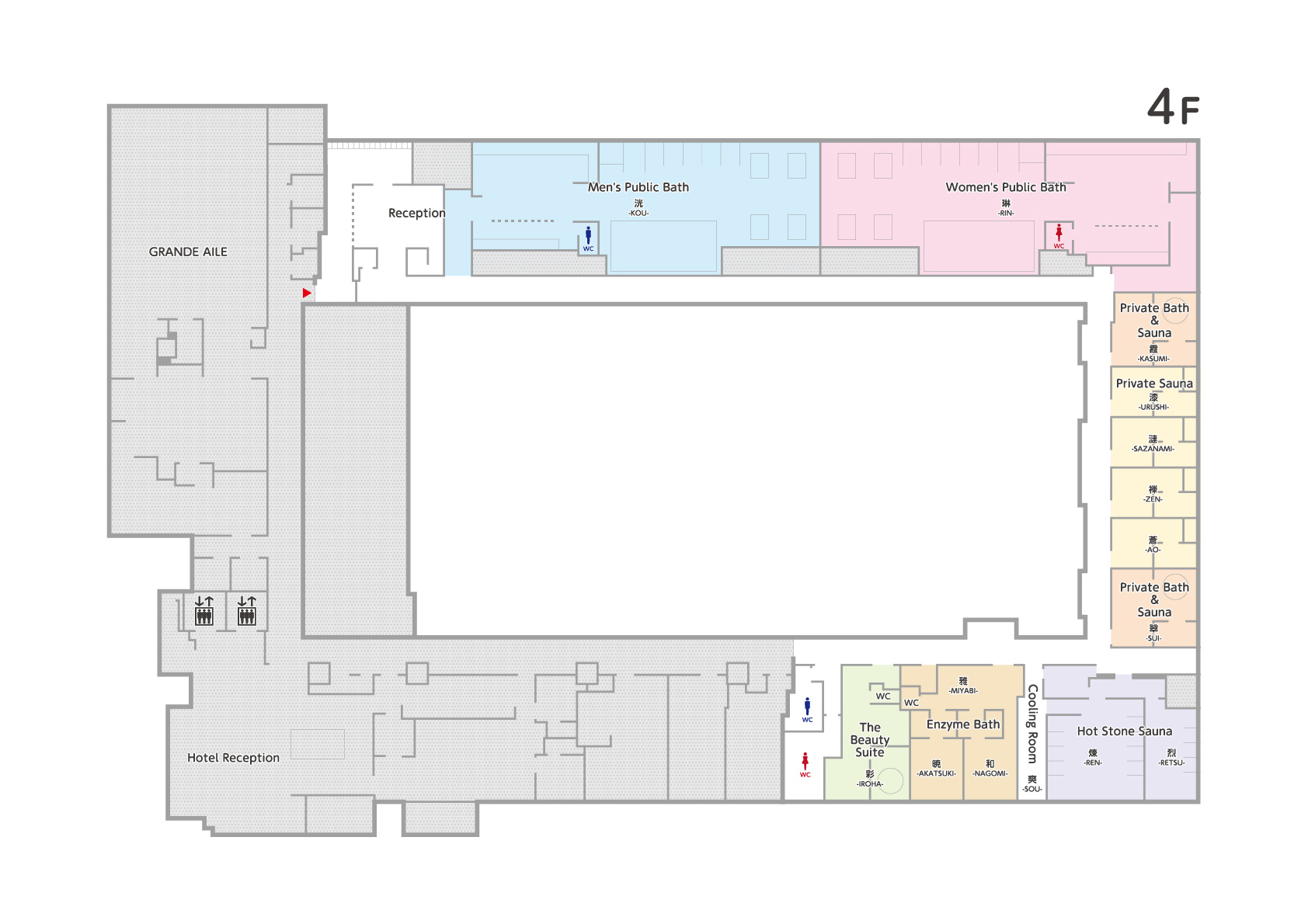 Guide map of the building