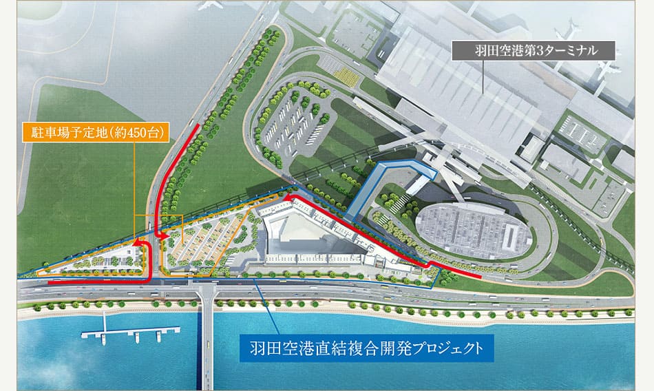 車でお越しの方